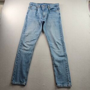 Levi Strauss & Co 512 Slim Taper Denim Jeans Men's Sz 33W Blue Cotton Light Wash